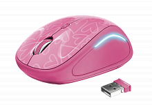 Trust YVI FX WIRELESS MOUSE PINK (22336) в Notebooker.ua