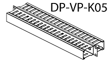 Kабельний організатор 1U двобі чний, пласт. 40x60, RAL9005 DP-VP-K05 в Notebooker.ua